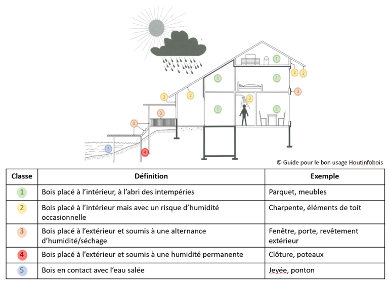 Schéma - classes de bois